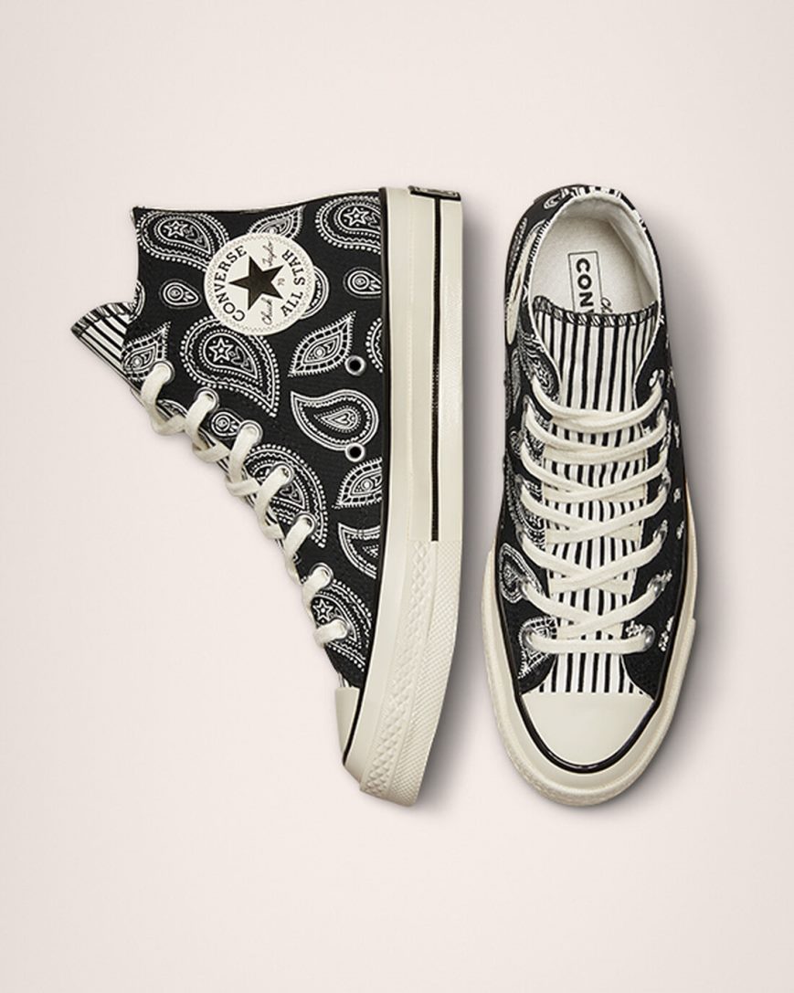 Dámské Boty Vysoké Converse Chuck 70 Paisley Černé | CZ LVOW35